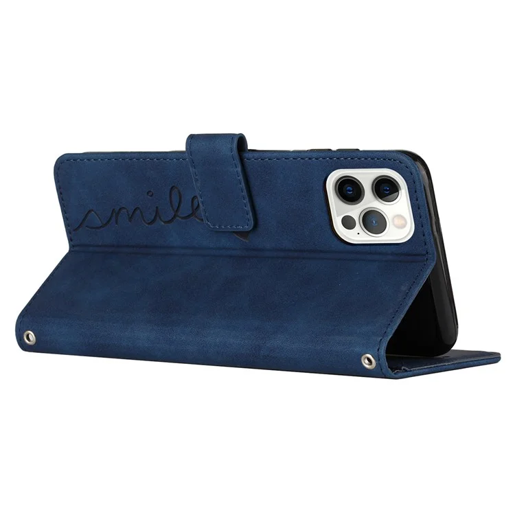 Für iPhone 16 Pro Max Case TPU Stoßfest Leder Magnetische Folio Handyhülle - Saphir