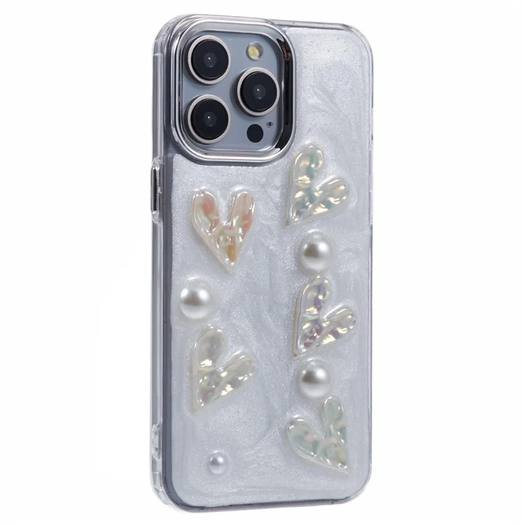 YH Series für iPhone 14 Pro Case 3D Epoxy TPU Anti-Scratch Handyhülle - Love Heart