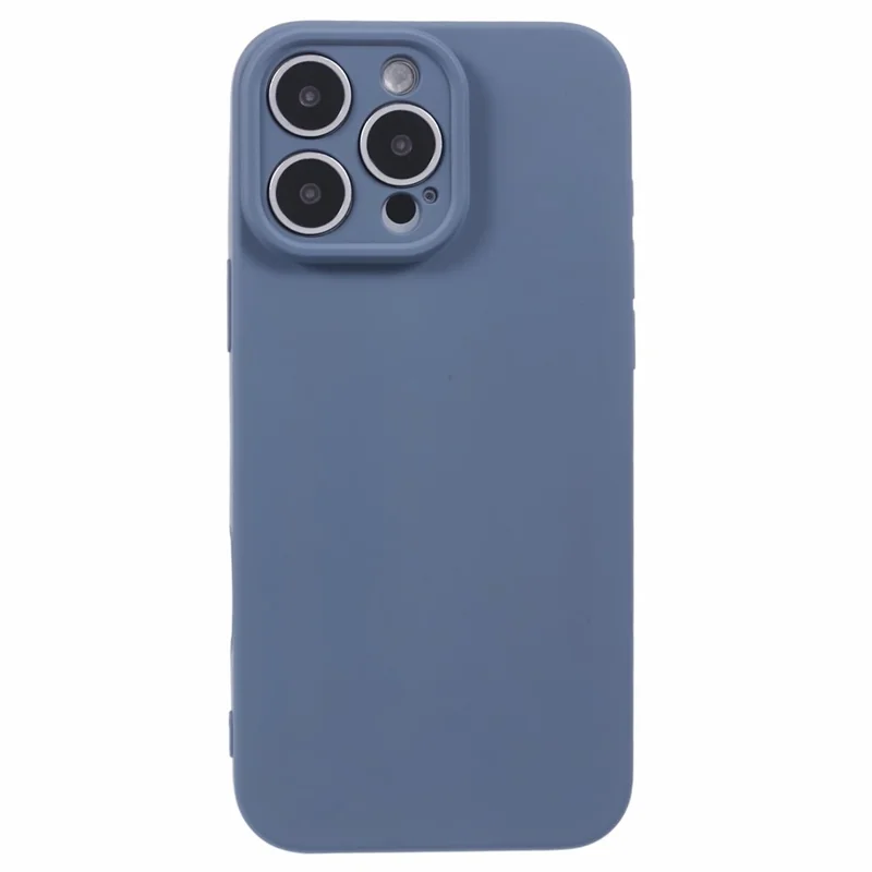 Für iPhone 16 Pro Case TPU Back Soft Anti-Scratch Fiber Lining Phone Cover - Lavendel Grau