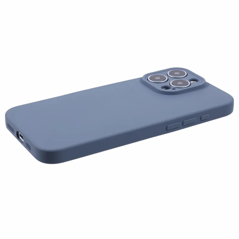Für iPhone 16 Pro Case TPU Back Soft Anti-Scratch Fiber Lining Phone Cover - Lavendel Grau