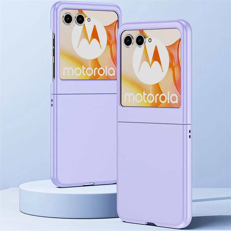 Pour Motorola Razr 50 5G Coque Ultra Fine en PC Caoutchouté - Bleu Ciel