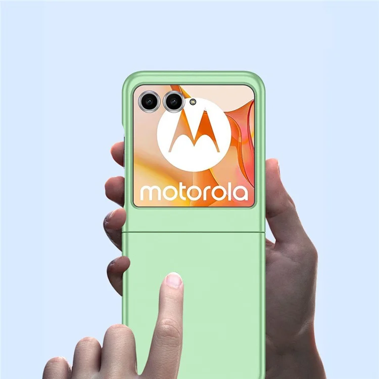 Pour Motorola Razr 50 5G Coque Ultra Fine en PC Caoutchouté - Bleu Ciel