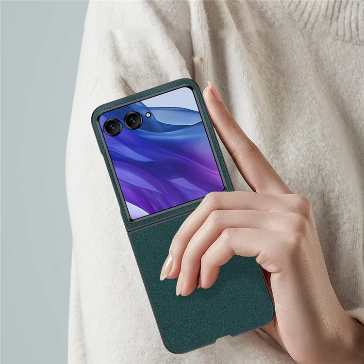 Für Motorola Razr 50 Ultra 5G Case PU Leder + PC Schutzhülle - Schwarz