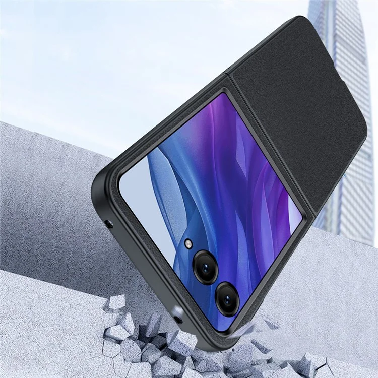 Für Motorola Razr 50 Ultra 5G Case PU Leder + PC Schutzhülle - Schwarz