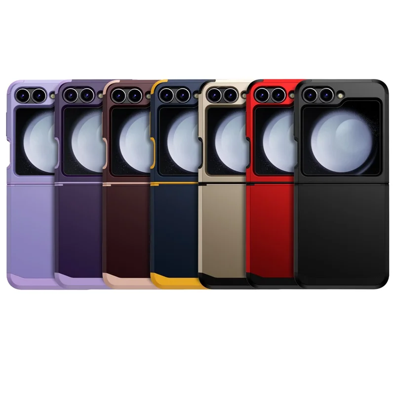 For Samsung Galaxy Z Flip7 FE 5G / Z Flip6 5G Case TPU+PC Phone Cover with Hinge Protection - Black