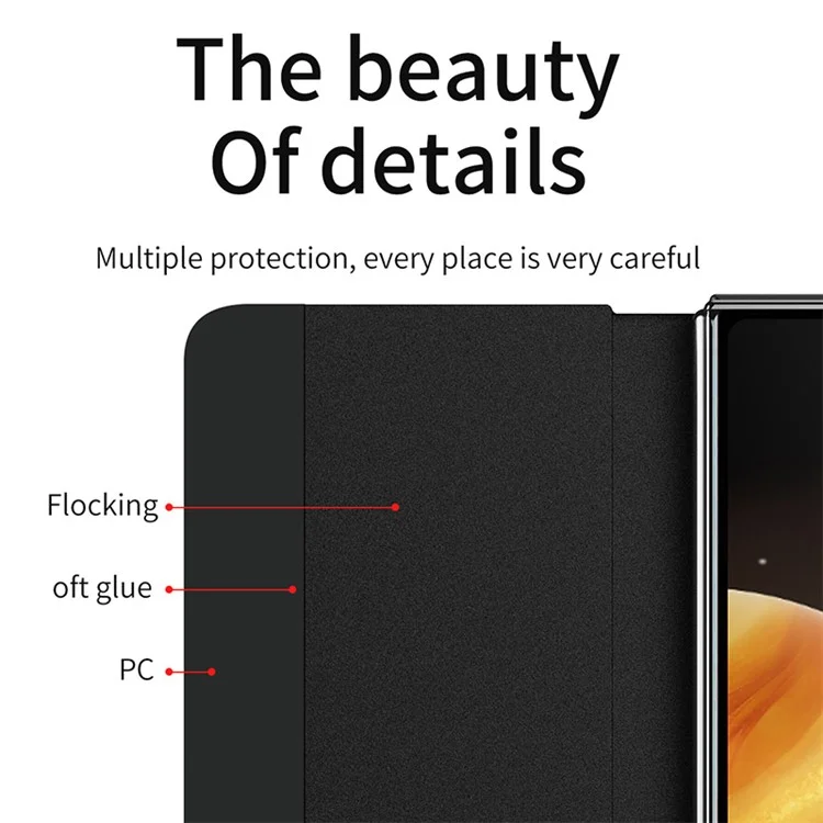 For Honor Magic V3 5G Case View Window PU Leather Stand Smart Phone Cover - Black