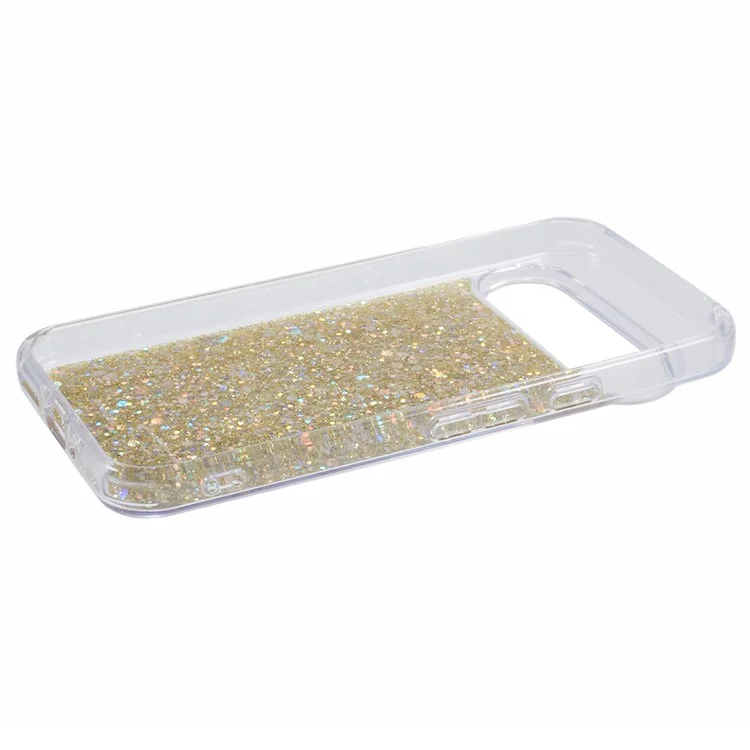 For Google Pixel 9 / 9 Pro Case Glittery Design Anti-Drop Soft TPU Phone Cover - Gold