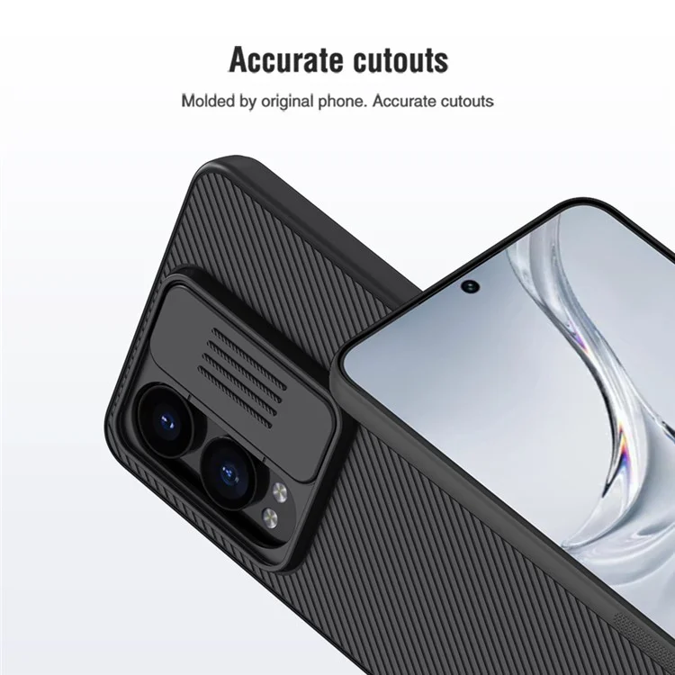 NILLKIN Camshield für OnePlus Nord CE4 Lite 5G / Oppo K12x 5G (China) Case mit Schiebe-Kameraabdeckung PC Handyhülle - Blau