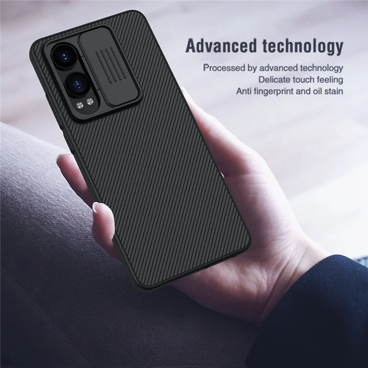 NILLKIN Camshield für OnePlus Nord CE4 Lite 5G / Oppo K12x 5G (China) Case mit Schiebe-Kameraabdeckung PC Handyhülle - Blau