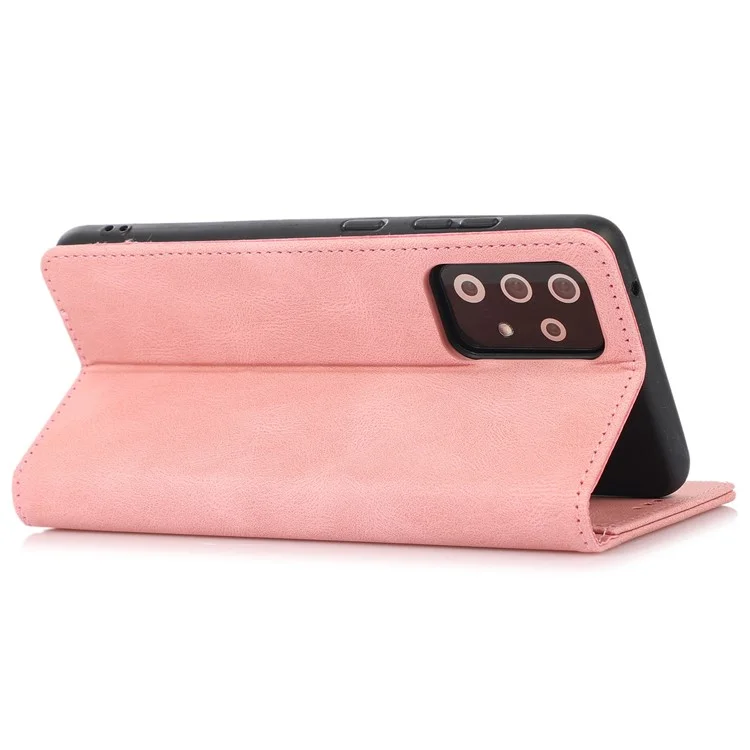 Funda de billetera a prueba de golpes para Samsung Galaxy A23 5G (versión global) / 4G, funda de teléfono con cierre magnético, cubierta antiarañazos de piel de PU - Oro rosa