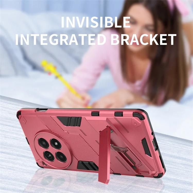 Für OnePlus Ace 3 Pro 5G Case Kickstand PC+TPU stoßfestes Handyhülle - Rose