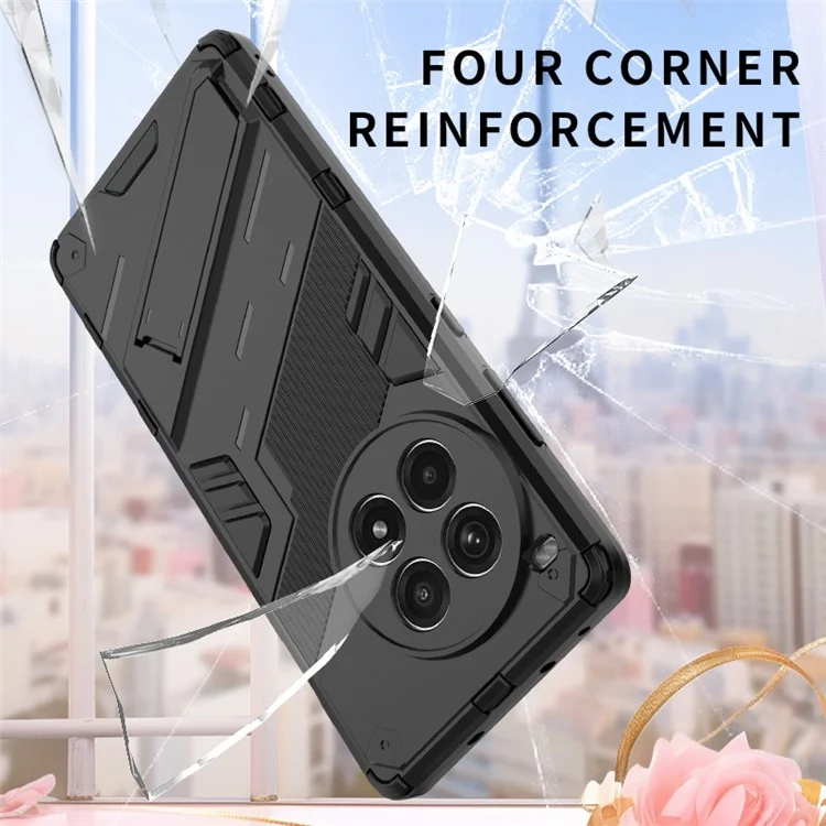 Für OnePlus Ace 3 Pro 5G Case Kickstand PC+TPU stoßfestes Handyhülle - Rose