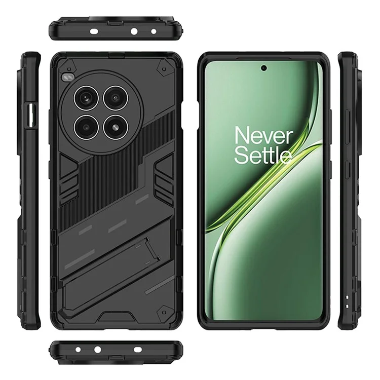 Für OnePlus Ace 3 Pro 5G Case Kickstand PC+TPU stoßfestes Handyhülle - Rose