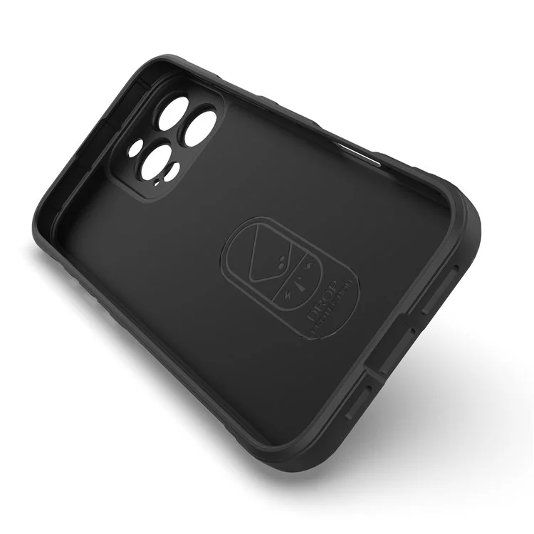 For iPhone 16 Pro Max Case Drop-Proof Protection Flexible TPU Phone Cover - Black