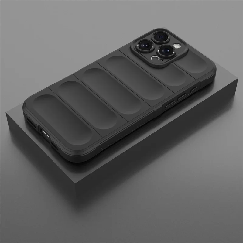 For iPhone 16 Pro Case Anti-Drop TPU Phone Cover Precise Lens Protection - Black