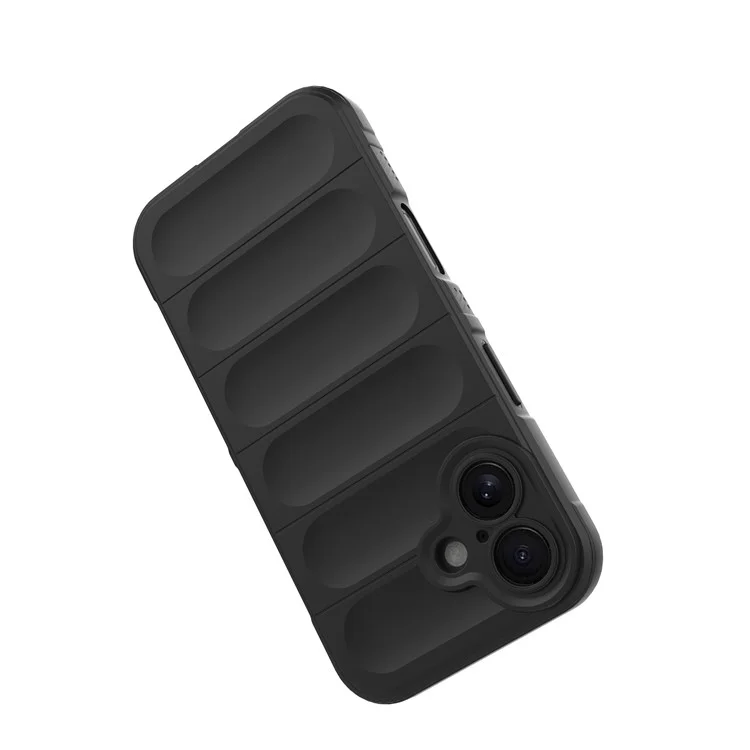 For iPhone 16 Plus Case Rugged TPU Shockproof Mobile Phone Cover - Black