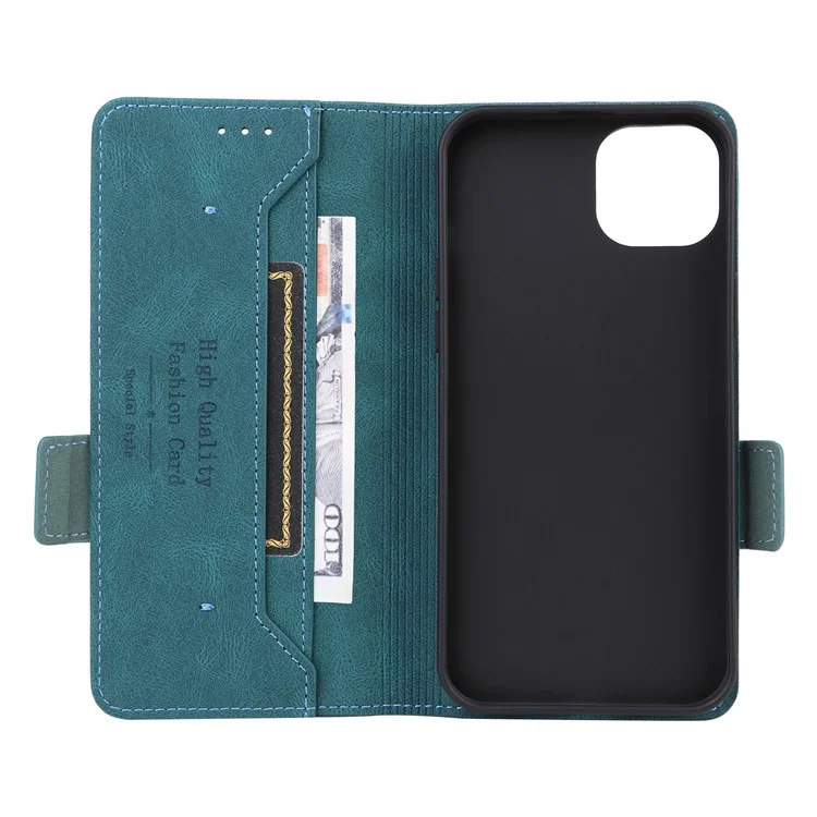 Étui pour iPhone 16 Pro Max en cuir avec support - Bleu