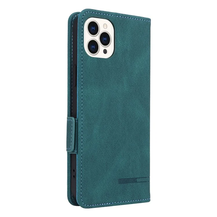 Étui pour iPhone 16 Pro Max en cuir avec support - Bleu