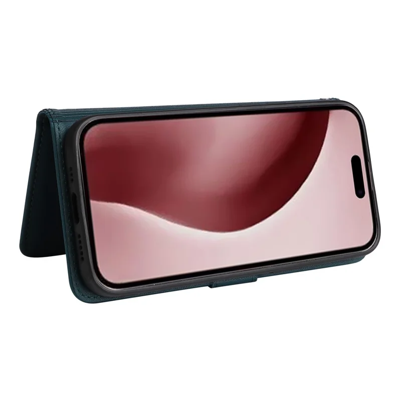 For iPhone 16 Pro Magnetic Case BETOPNICE Detachable PU Leather Phone Cover with Strap - Blue
