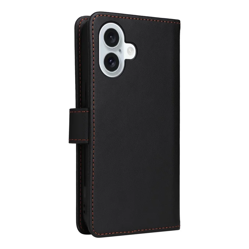 BETOPNICE 005 Custodia per iPhone 16 Plus in Pelle PU Staccabile - Nero