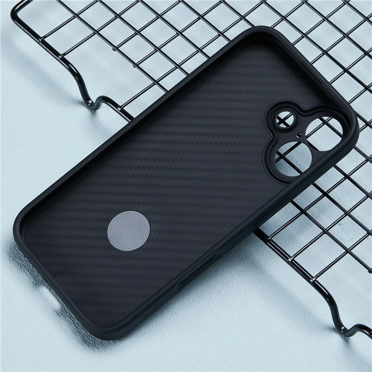 For iPhone 16 Plus Case Compatible with MagSafe Kickstand TPU+PC Phone Cover Carbon Fiber Texture