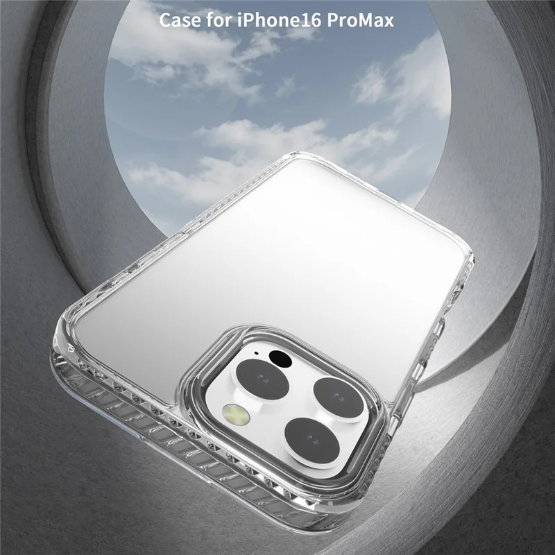 C2 Series For iPhone 16 Pro Case TPU+PC Anti-Scratch Clear Back Phone Cover - White