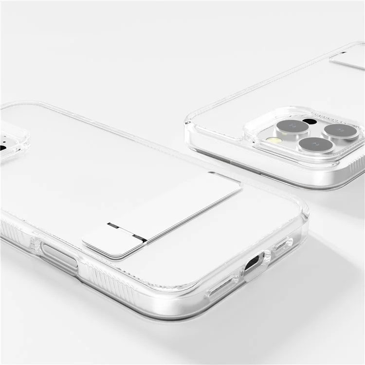 G Style For iPhone 16 Pro Max Case Kickstand TPU + PC Clear Phone Cover - Black