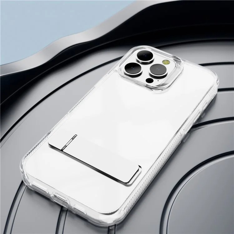 G Style For iPhone 16 Pro Max Case Kickstand TPU + PC Clear Phone Cover - Black