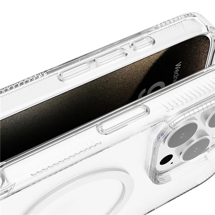 G Style für iPhone 16 Pro Max Case Magnetisch Transparent TPU + PC Handyhülle mit Ständer - Transparent