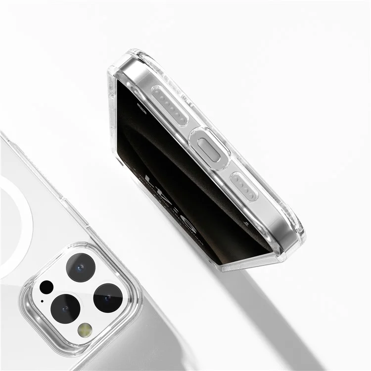 G Style Für iPhone 16 Pro Max Klar Hülle TPU+PC Stoßfest Magnetisch Handyhülle - Transparent