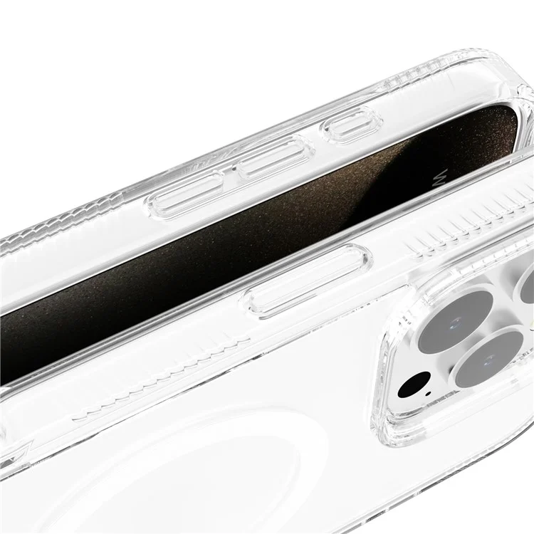 G Style Für iPhone 16 Pro Max Klar Hülle TPU+PC Stoßfest Magnetisch Handyhülle - Transparent