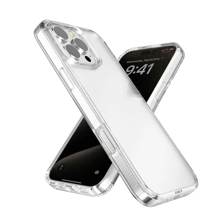 G Style For iPhone 16 Pro Max Case Reinforced Corners TPU+PC Clear Phone Cover - Transparent