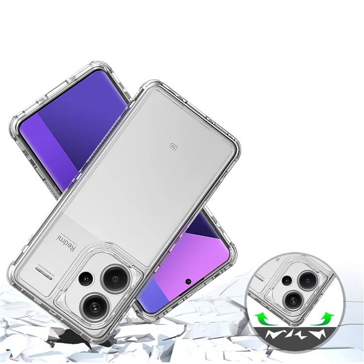 Für Xiaomi Redmi Note 13 Pro+ 5G Clear Case Acryl+TPU Hybrid Handyhülle
