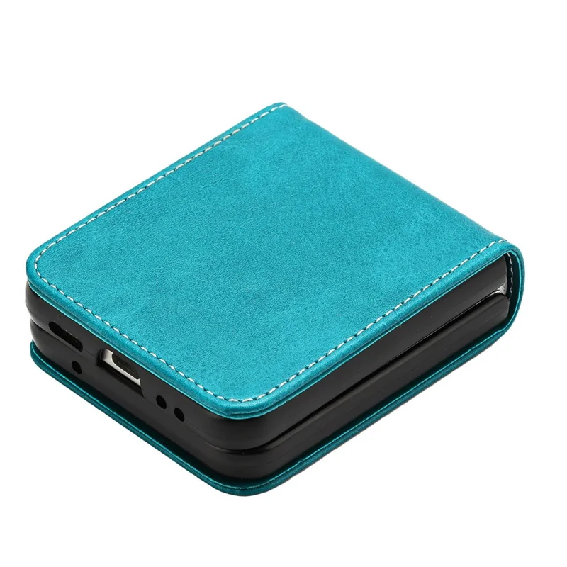 For Samsung Galaxy Z Flip7 FE 5G / Z Flip6 5G / Z Flip5 5G Case PU Leather Hard PC Phone Cover Calf Texture - Green