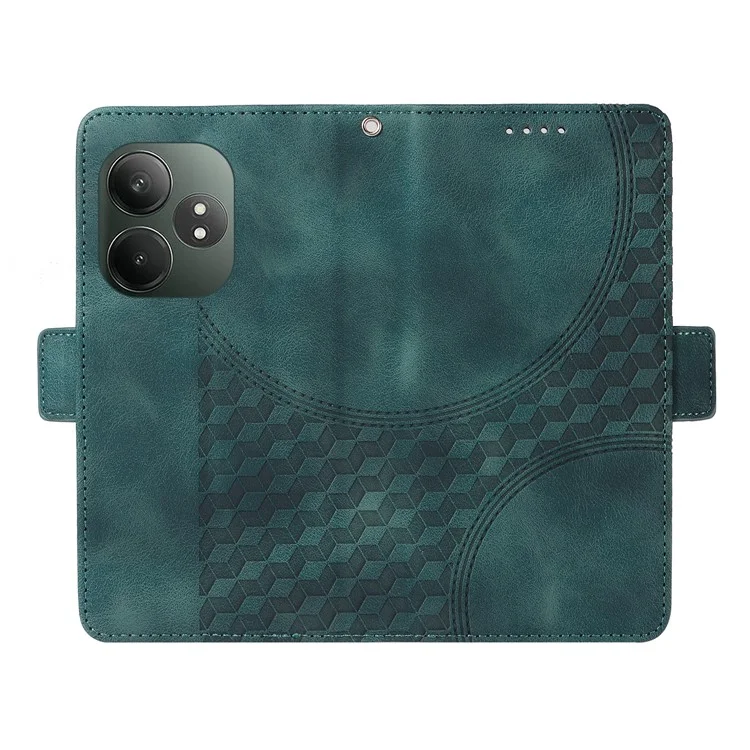 Para Realme GT 6 5G / GT Neo6 SE 5G Case Rhombus Starry Phone Leather Cover - Verde