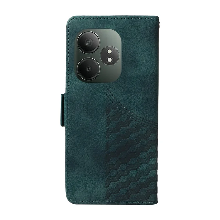 Para Realme GT 6 5G / GT Neo6 SE 5G Case Rhombus Starry Phone Leather Cover - Verde