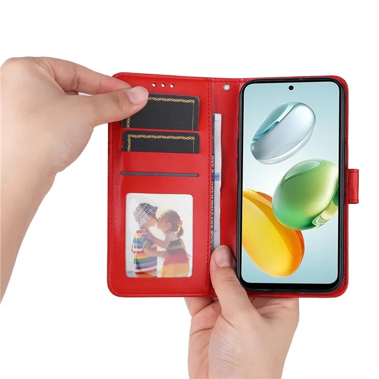 For Honor Play 60 Plus 5G Case Sunflower Imprint Leather Wallet Phone Cover - Red