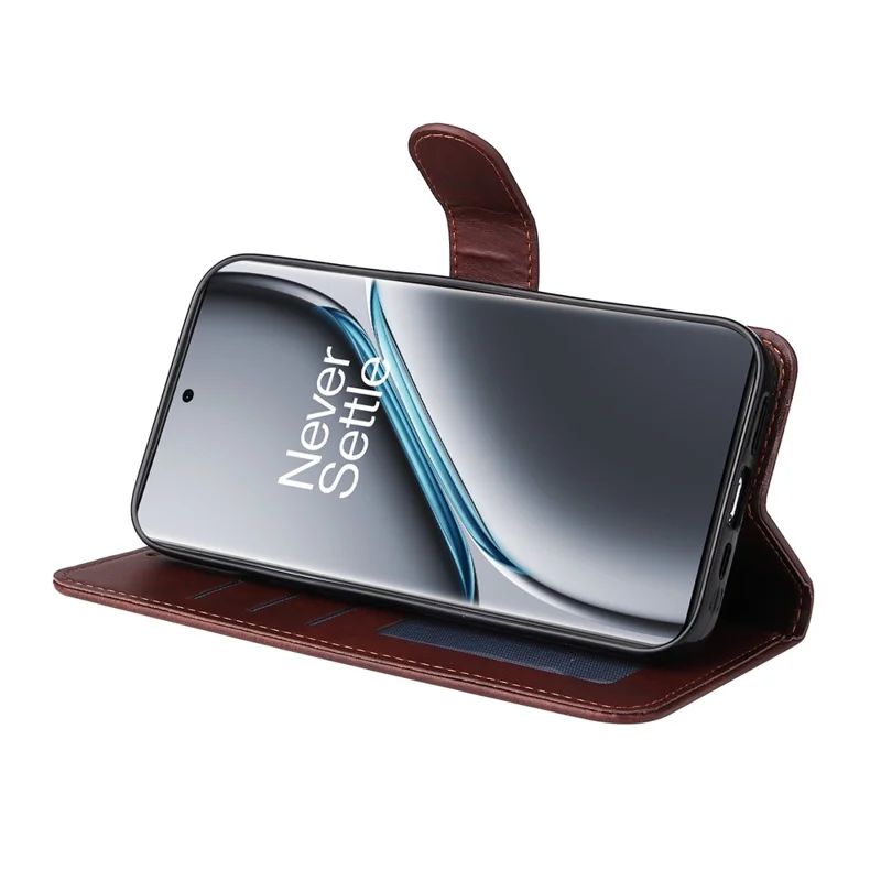 For OnePlus Ace 3 Pro 5G Case Wallet PU Leather Folio Flip Phone Cover - Brown