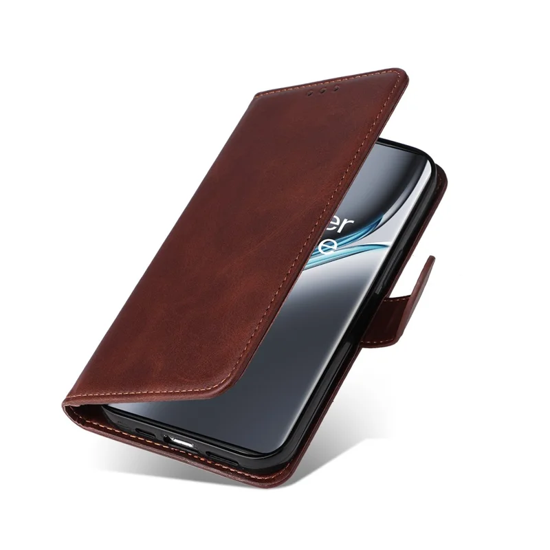 For OnePlus Ace 3 Pro 5G Case Wallet PU Leather Folio Flip Phone Cover - Brown