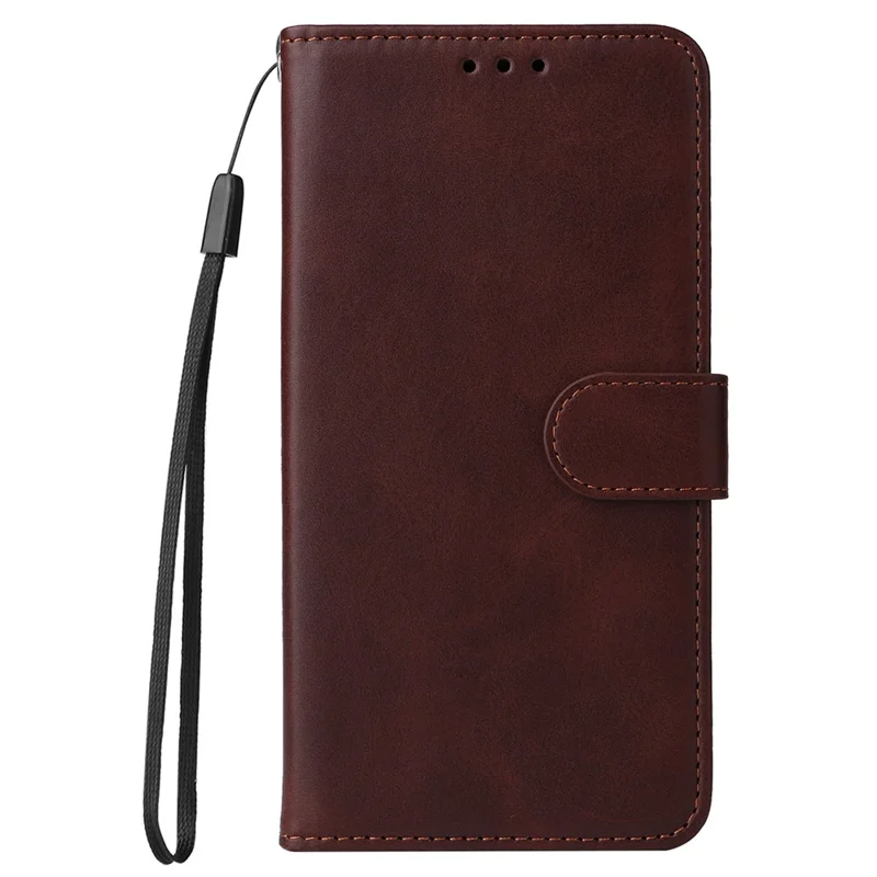 For Honor Play 60 Plus 5G Case Calf Texture Leather Phone Wallet Cover - Brown