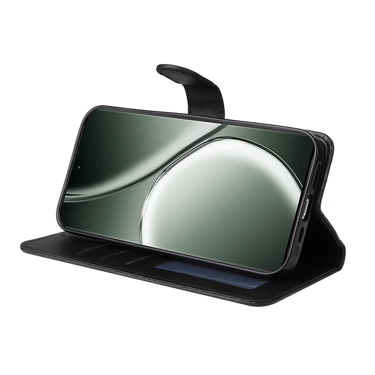 Für Realme GT 6 5G / GT Neo6 SE 5G Hülle Ständer Brieftasche Leder Handyhülle - Schwarz
