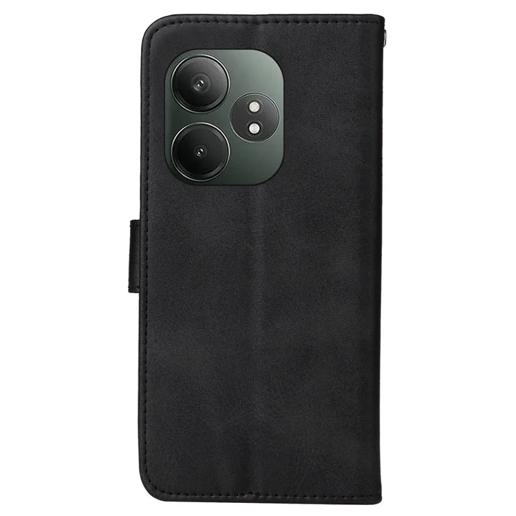 Für Realme GT 6 5G / GT Neo6 SE 5G Hülle Ständer Brieftasche Leder Handyhülle - Schwarz