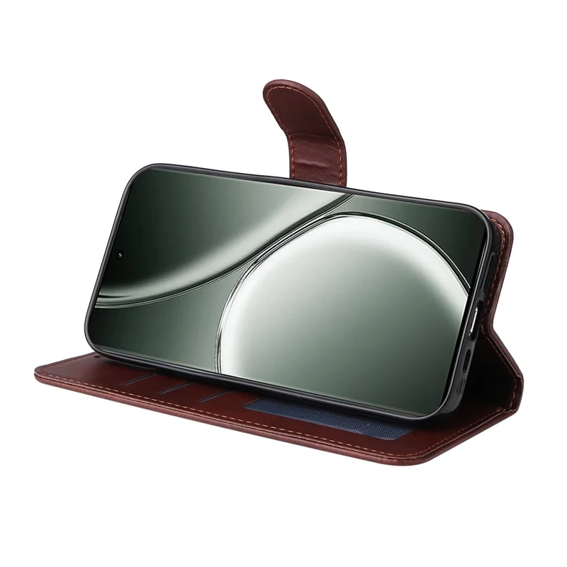 For Realme GT 6 5G / GT Neo6 SE 5G Case Stand Wallet Leather Phone Cover - Brown