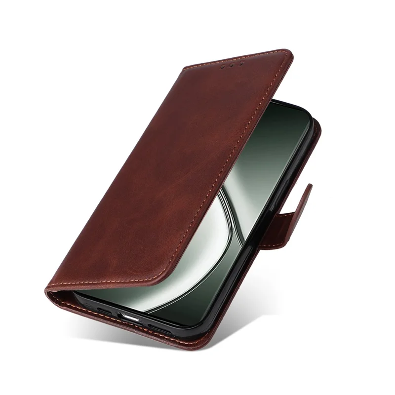 For Realme GT 6 5G / GT Neo6 SE 5G Case Stand Wallet Leather Phone Cover - Brown