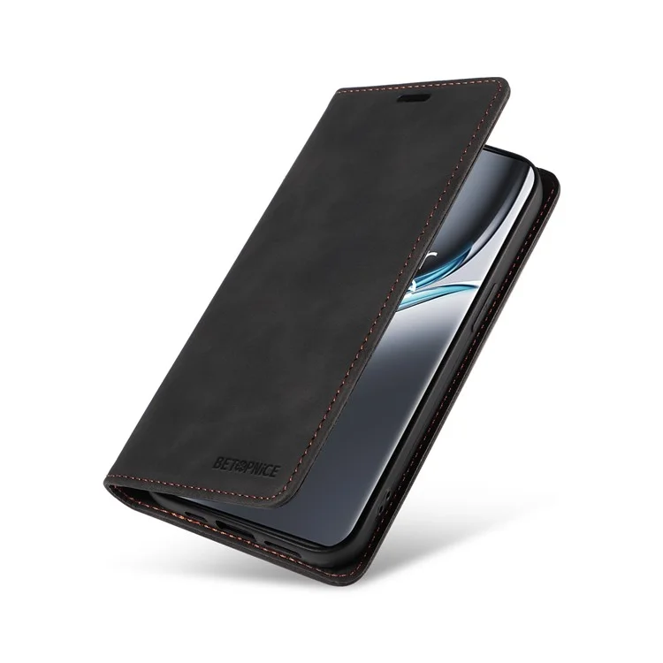 BETOPNICE 003 для OnePlus Ace 3 Pro 5G Кожаный чехол-кошелек для телефона - Черный