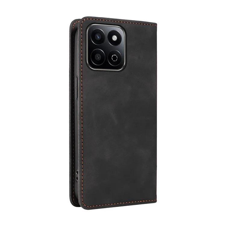 BETOPNICE 003 Capa de couro com fecho magnético para Honor Play 60 Plus 5G - Preto
