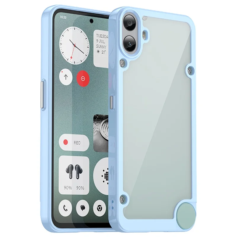 For Nothing CMF Phone 1 Shockproof Case TPU +Acrylic Protective Clear Phone Cover - Blue