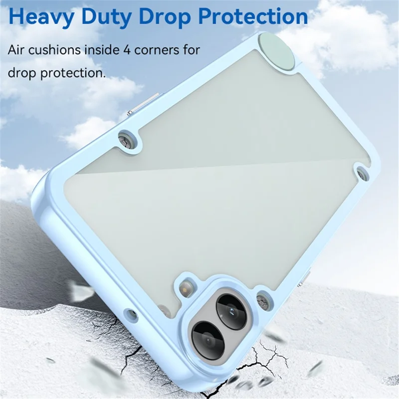 For Nothing CMF Phone 1 Shockproof Case TPU +Acrylic Protective Clear Phone Cover - Blue