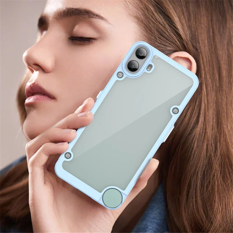 For Nothing CMF Phone 1 Shockproof Case TPU +Acrylic Protective Clear Phone Cover - Blue