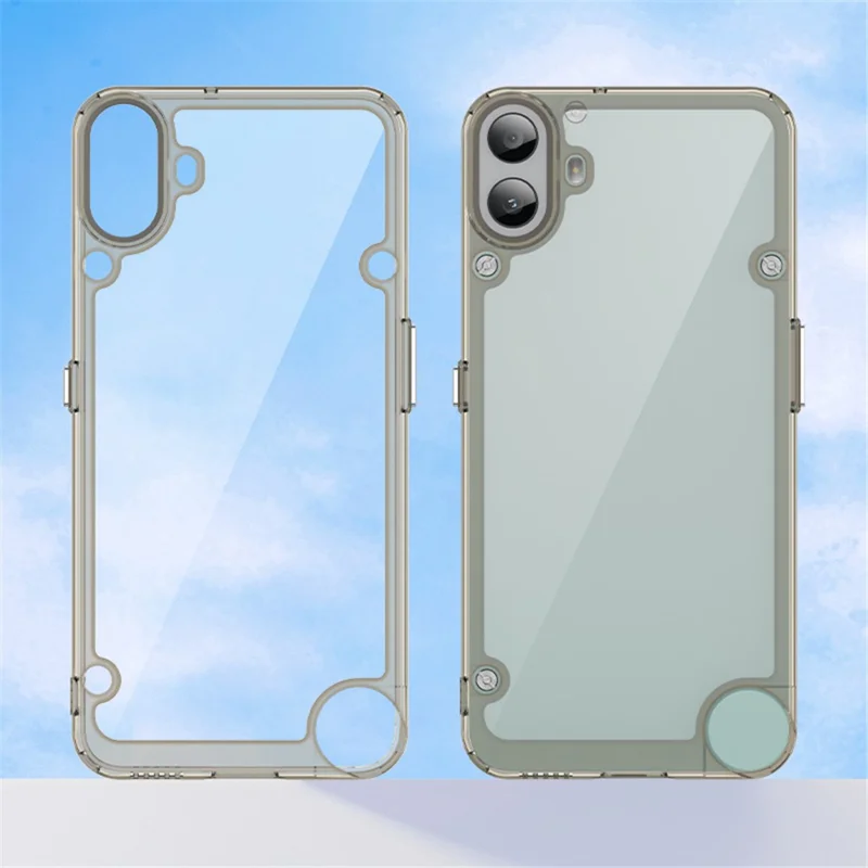 For Nothing CMF Phone 1 Shockproof Case TPU +Acrylic Protective Clear Phone Cover - Transparent Grey